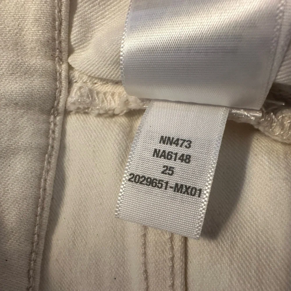 Madewell Kick Out Crop Jeans Cream Vintage Canvas Size 25